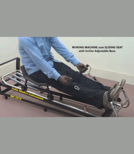 Rowing Machine Cum Sliding Seat, with Adjustable Base.